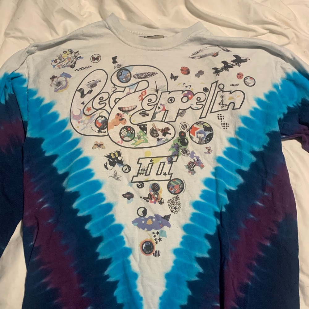 led zeppelin “iii” long sleeve tie dye vintage